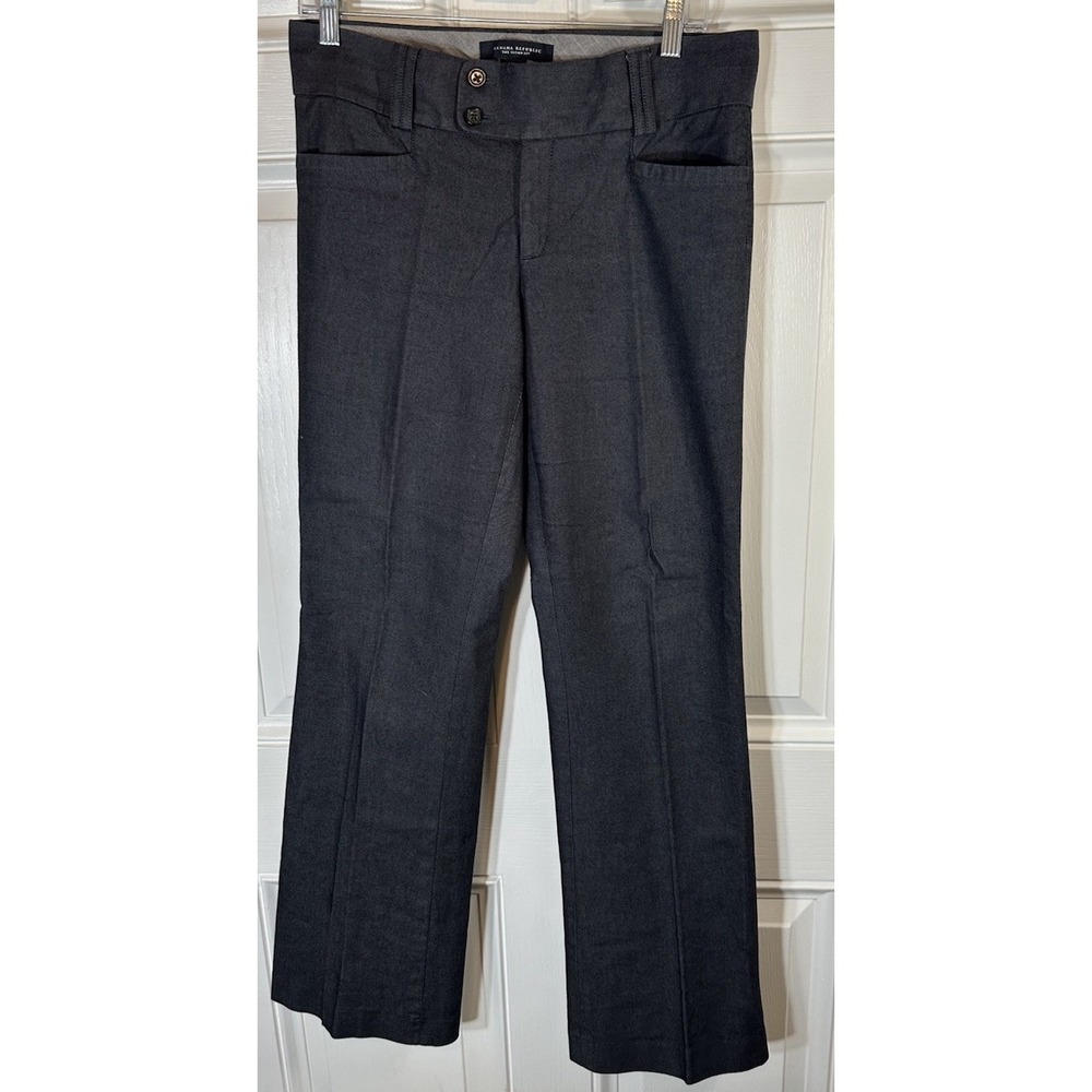 Banana Republic Sloan Fit Pants Women's Size 8 Gray Stretch Flare Dress Work